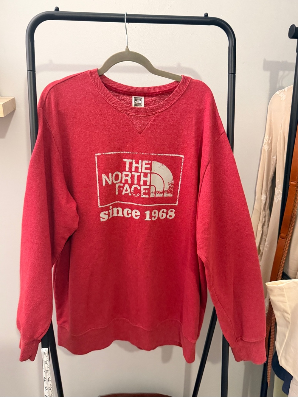 The North Face Red Logo Crewneck Sweatshirt
